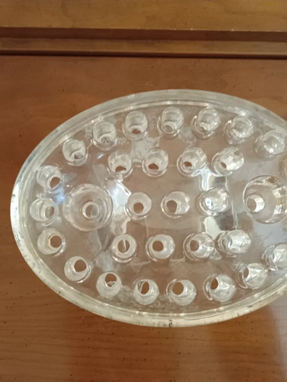 Vintage Martinsville Viking #1048 Flowerlite Oval Clear 